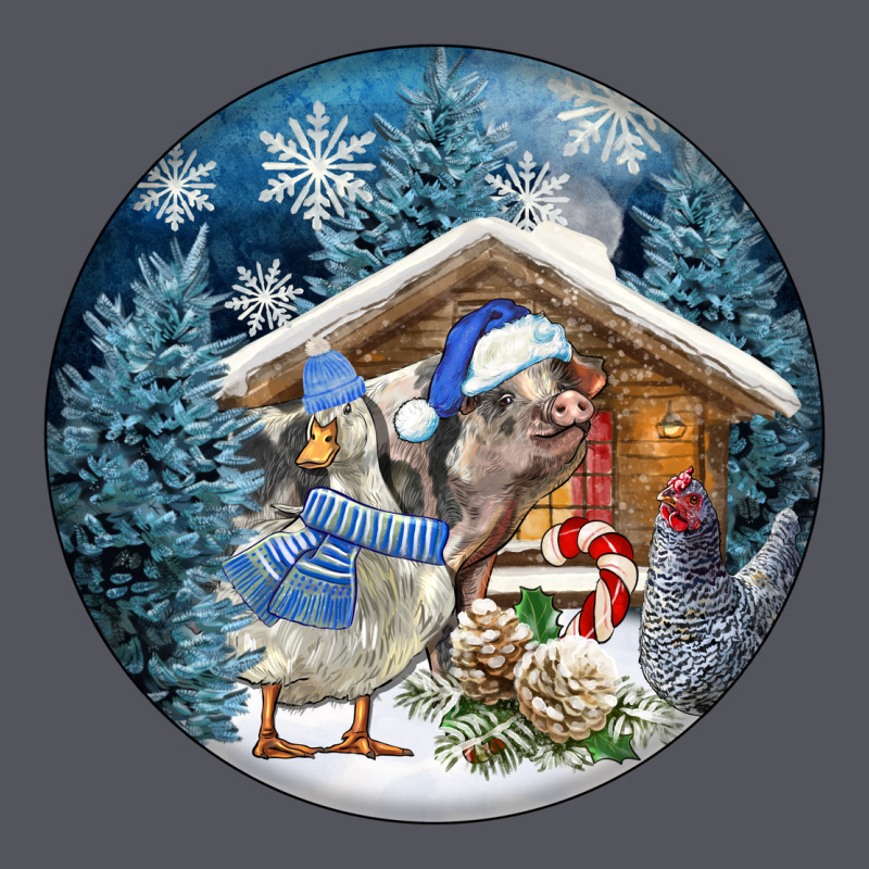 Winter Farm Animals Vintage Hoodie by FaDigitalArtStudio | Teevron