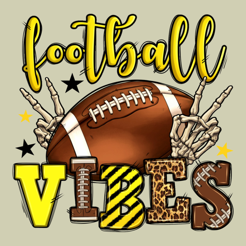 Football Vibes Yellow And Black Team Color Heavy Core Tee by HowdyJamesFarm | Teevron