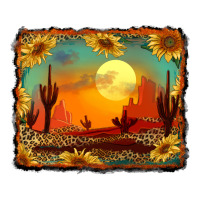 Western Desert Sunset Background Premium Tee | Teevron