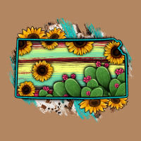 Kansas Map Sunflower Catus Serape Long Sleeve Tee | Teevron