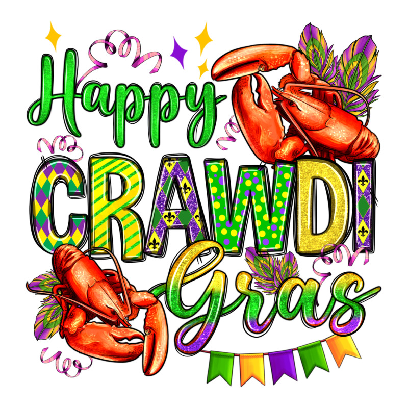 Happy Crawdi Gras Olivia Ladies Tee by OliviaCreatesArt | Teevron