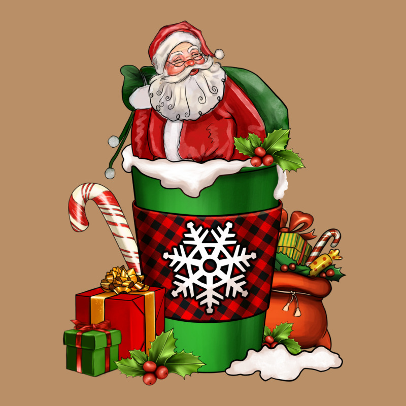 Christmas Santa Claus Coffee Cup Vintage Hoodie by FaDigitalArtStudio | Teevron