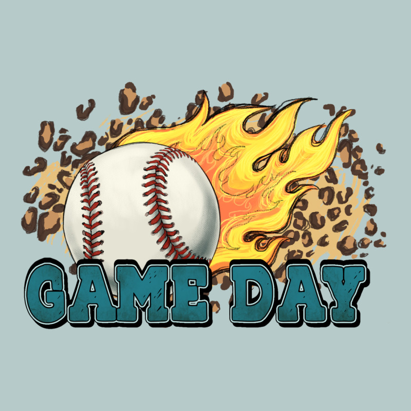 Game Day Baseball Leopard Flames Fireball Heavy Core Tee by HowdyJamesFarm | Teevron