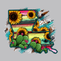 Louisiana Map Sunflower Cactus Serape Long Sleeve Tee | Teevron