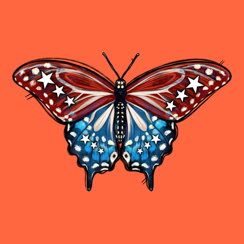 Patriotic American Butterfly Premium Hoodie by LillyAllenDesigns | Teevron