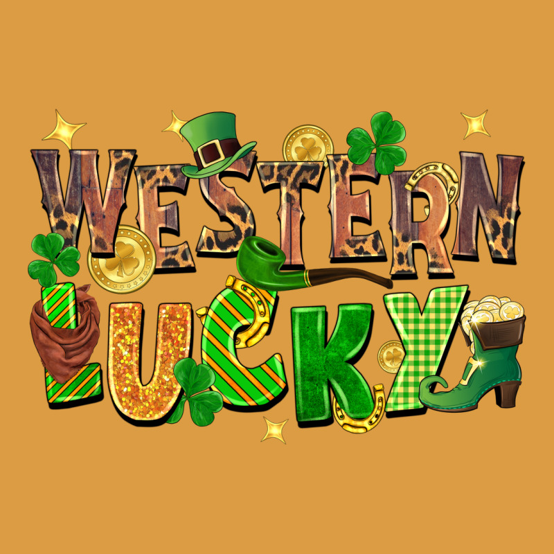 Western Lucky St. Patricks Day Urban Heavy Tee by FaDigitalArtStudio | Teevron