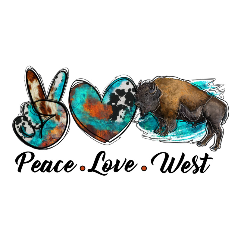 Peace Love West Bison Premium Tee by RanaPortraitStore | Teevron
