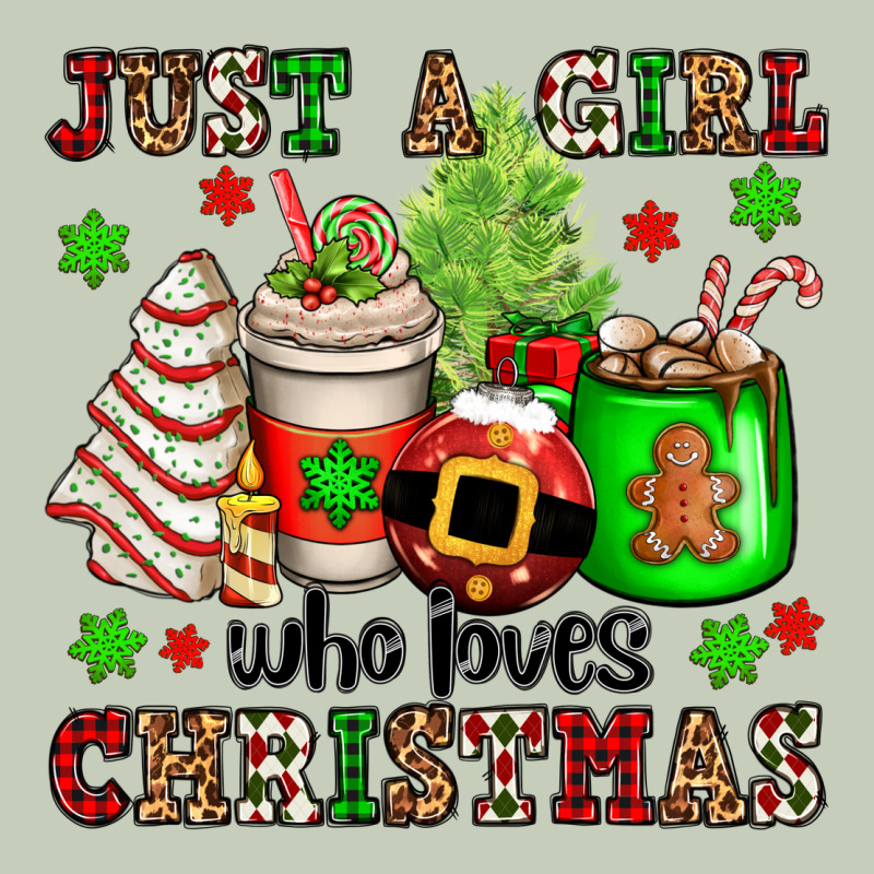 Just A Girl Who Loves Christmas Ladies Tee by OliviaCreatesArt | Teevron