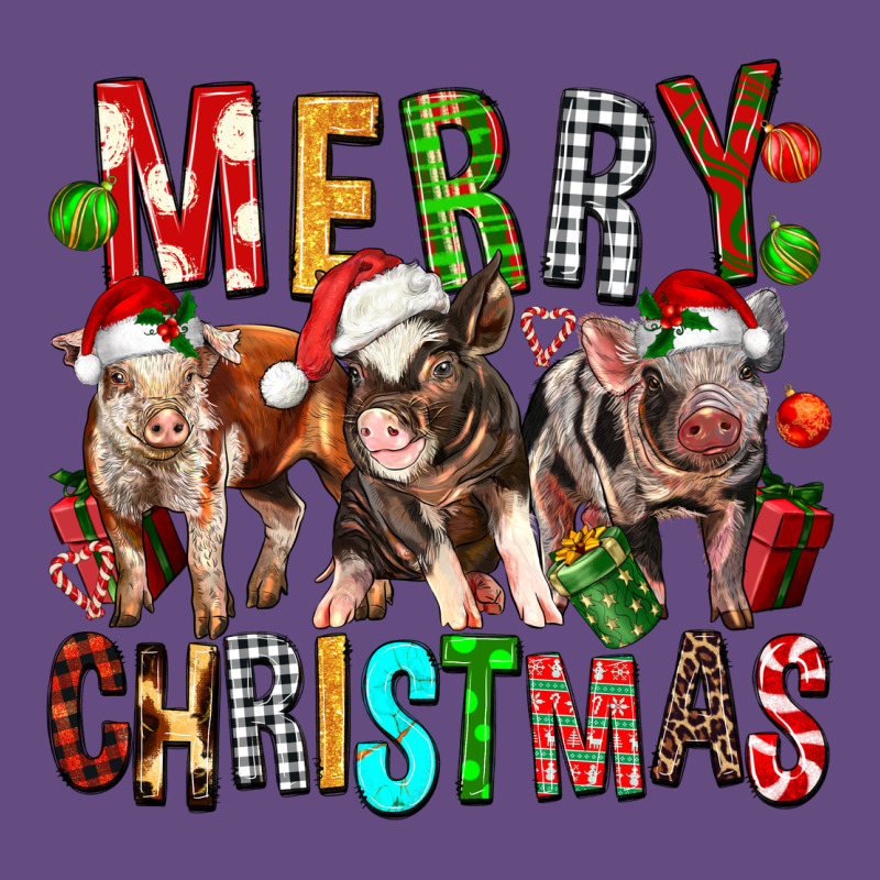 Merry Christmas Pigs Vintage Hoodie by FaDigitalArtStudio | Teevron
