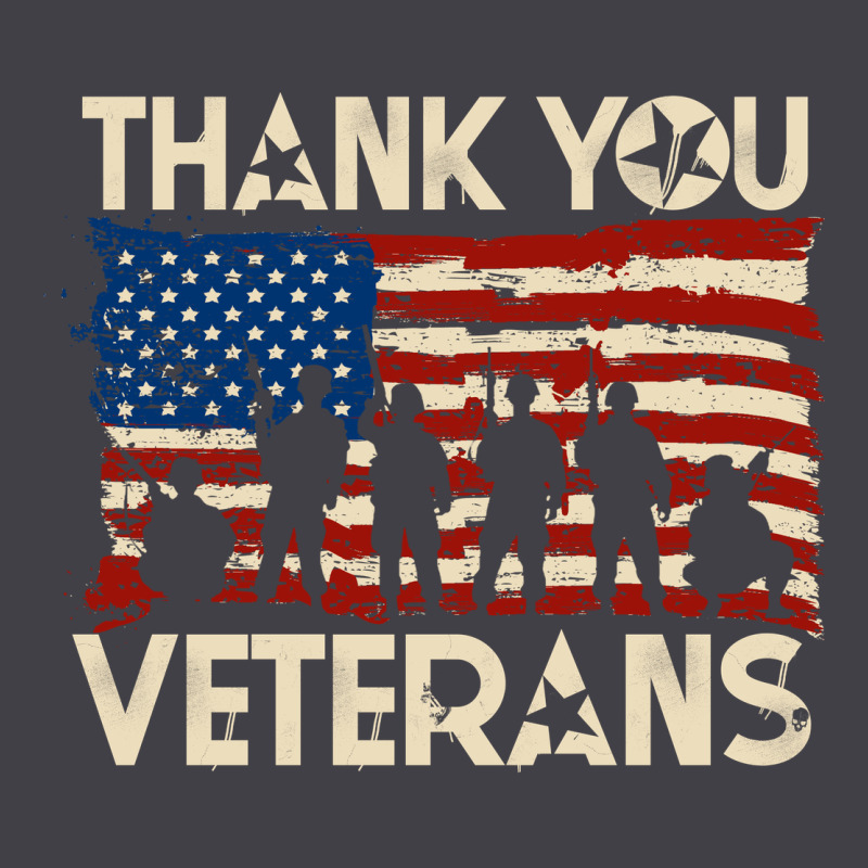 Thank You Veterans American Flag Patriotic Heavyweight Hoodie by baoMotion | Teevron