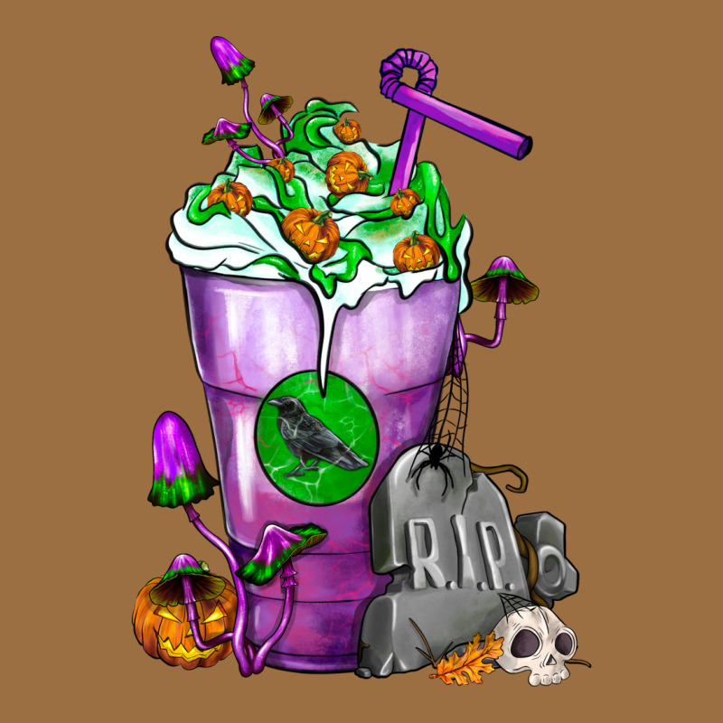 Halloween Cold Drink Frappe With Tombstone Vintage Tee by FaDigitalArtStudio | Teevron