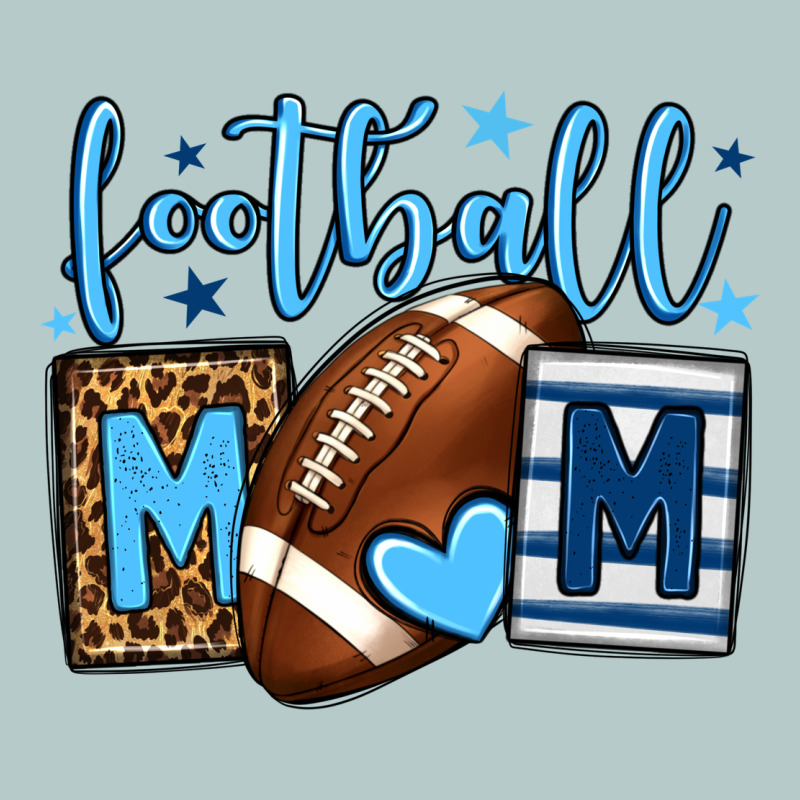 Football Mom Blue Team Color Heavy Core Tee by HowdyJamesFarm | Teevron