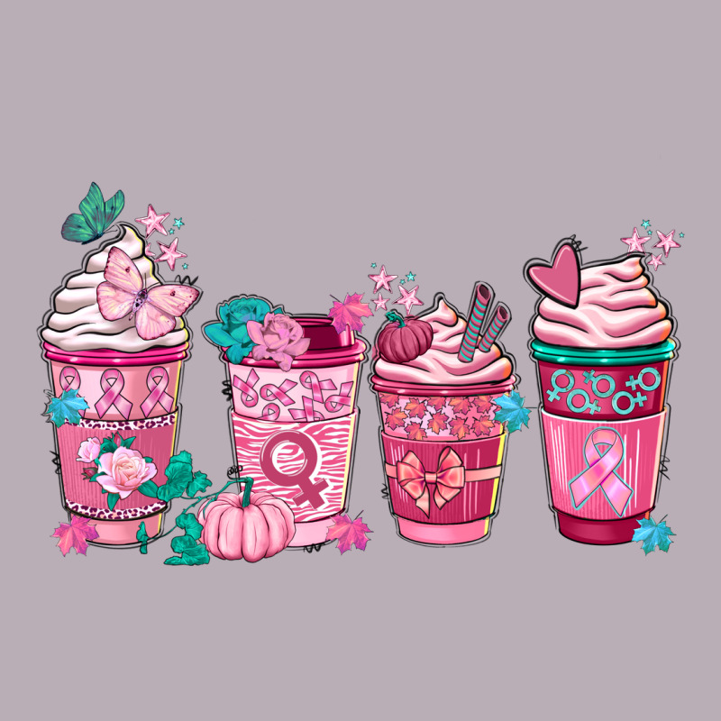 Breast Cancer Coffee Cups Vintage Tee by FaDigitalArtStudio | Teevron