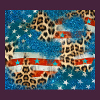 Leopard Glitter American Flag Premium Tee | Teevron