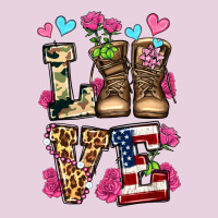 Love Valentine's Day Army Boots Olivia Ladies Tee | Teevron