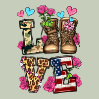 Love Valentine's Day Army Boots Olivia Ladies Tee | Teevron