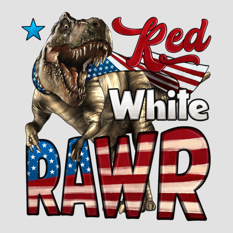 Red White Rawr Dinosaur T-rex Premium Hoodie by LillyAllenDesigns | Teevron