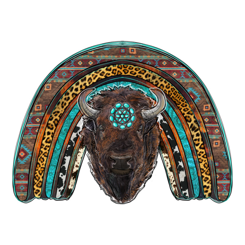 Western Rainbow With Bison Premium Tee by RanaPortraitStore | Teevron