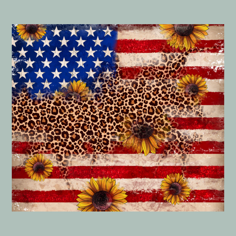 American Flag Leopard Sunflower Heavyweight Hoodie by JahusDesignShop | Teevron