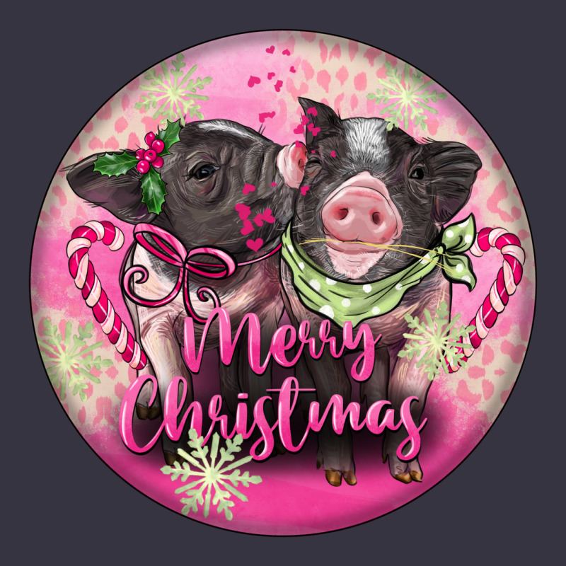 Pink Merry Christmas Pig Vintage Hoodie by FaDigitalArtStudio | Teevron
