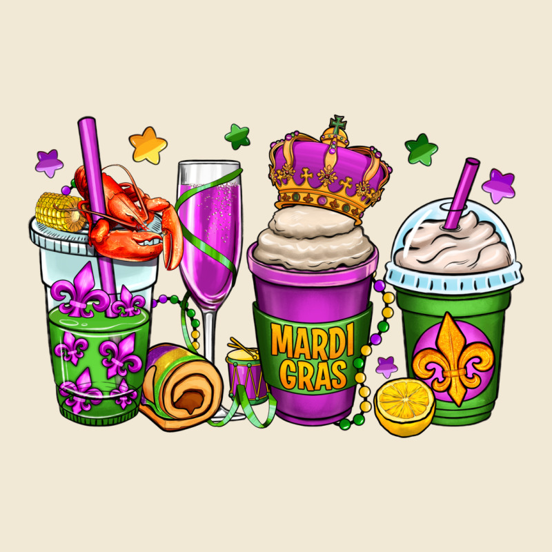 Mardi Gras Coffee Cups Ladies Tee by OliviaCreatesArt | Teevron