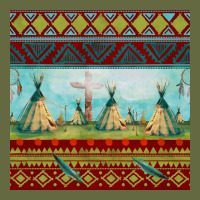 Teepe Tent Dreamcatcher Totem Pole Seamless Patter Long Sleeve Tee | Teevron