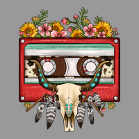 Bull Skull Sunflower Floral Cassette Vintage Hoodie | Teevron