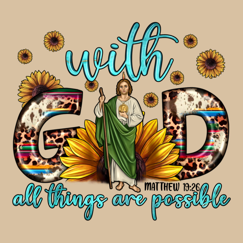 With God All Things Are Possible Matthew 19 26 Heavyweight Hoodie by JahusDesignShop | Teevron