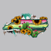 North Carolina Map Sunflower Cactus Serape Long Sleeve Tee | Teevron