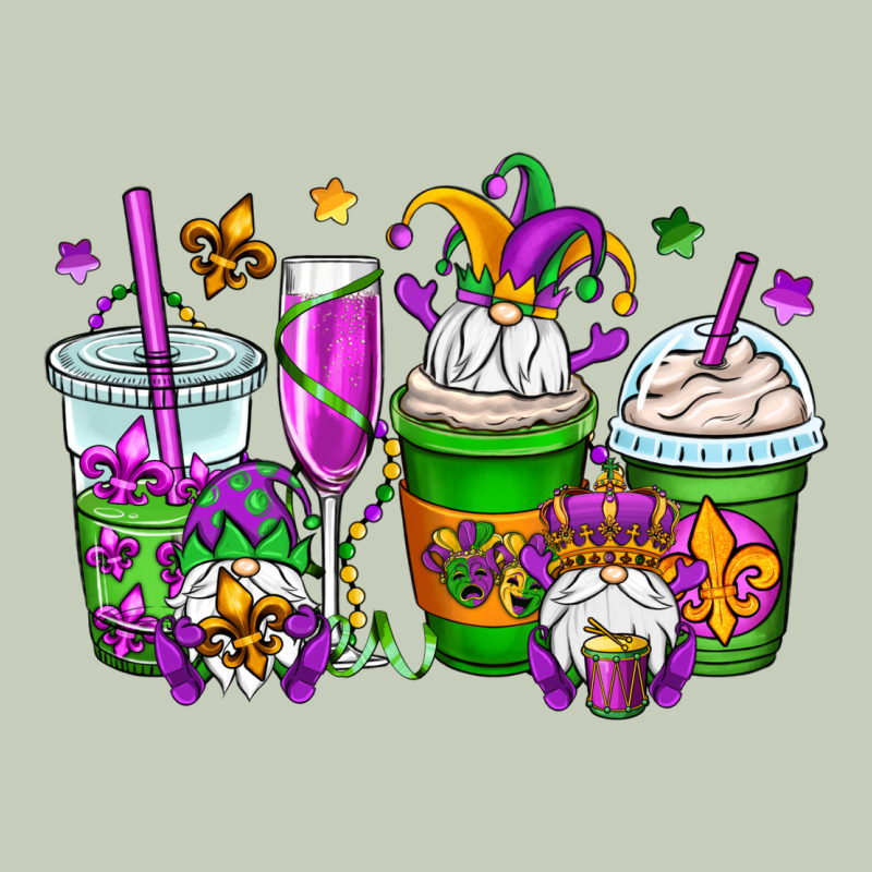 Mardi Gras Gnomes Coffee Cups Ladies Tee by OliviaCreatesArt | Teevron