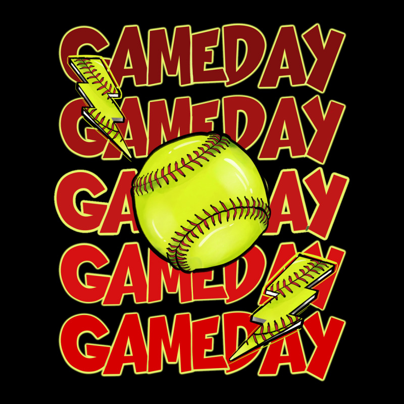 Game Day Softball Lightning Bolt Heavy Core Tee by HowdyJamesFarm | Teevron