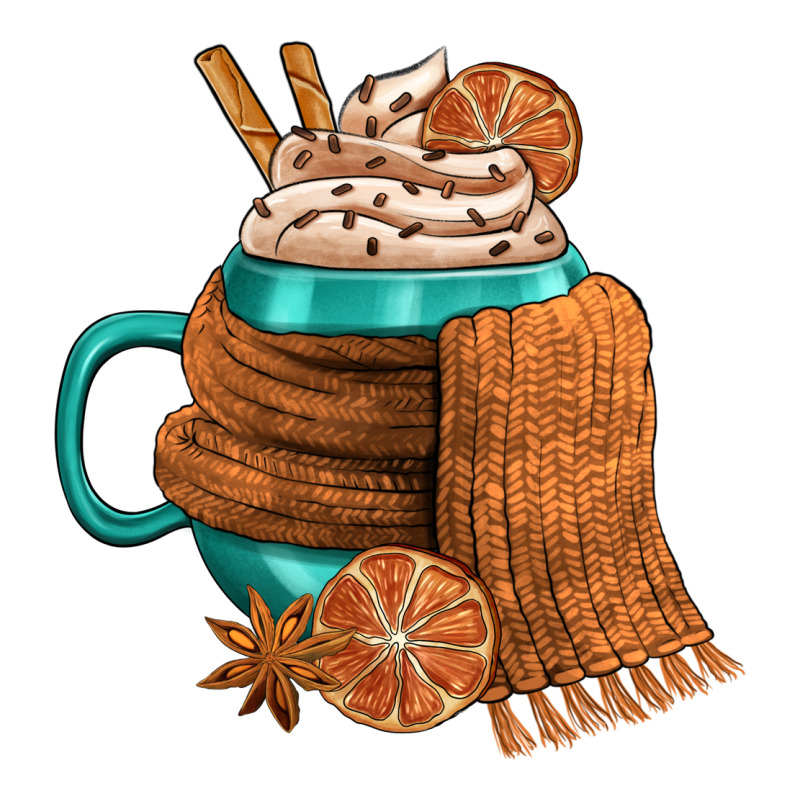 Winter Coffee Cup With Scarf Long Sleeve Tee by FaDigitalArtStudio | Teevron