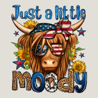 Just A Little Moody 4th Of July Long Haired Cow Heavy Core Tee | Teevron