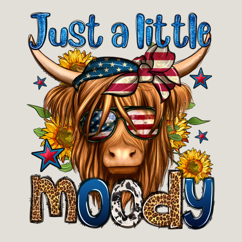 Just A Little Moody 4th Of July Long Haired Cow Heavy Core Tee by Jasminsmagicworld | Teevron