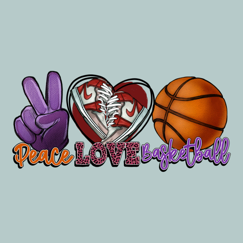 Peace Love Basketball Heavy Core Tee by HowdyJamesFarm | Teevron