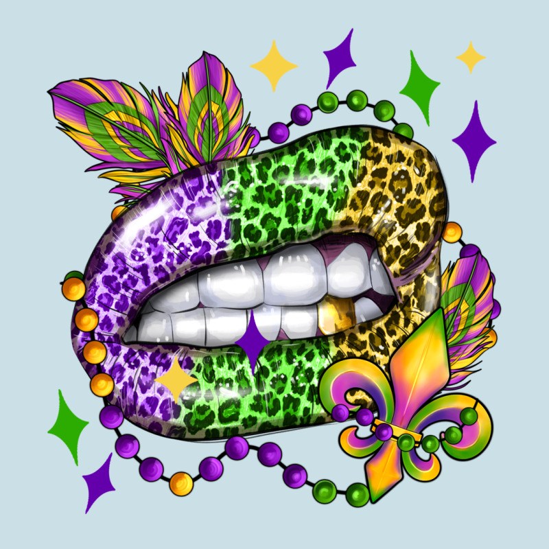 Mardi Gras Lip Olivia Ladies Tee by OliviaCreatesArt | Teevron