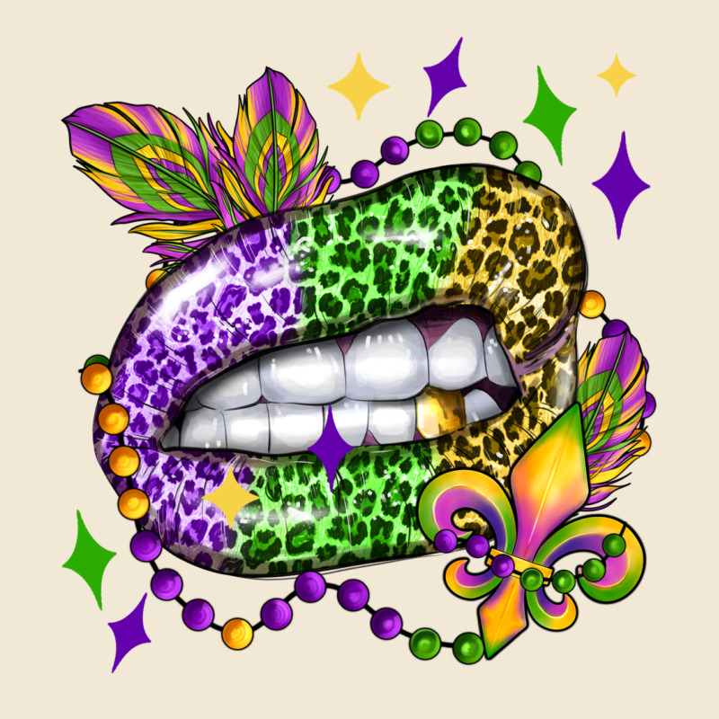 Mardi Gras Lip Olivia Ladies Tee by OliviaCreatesArt | Teevron