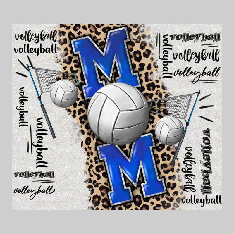 Volleyball Mom Blue Mother's Day Premium Tee by CowGirlArtShop | Teevron