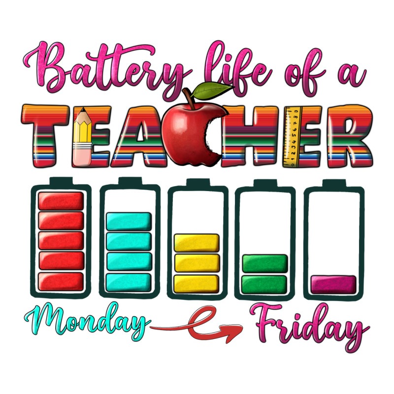 Battery Life Of A Teacher Long Sleeve Tee by BundleAndBundleShop | Teevron