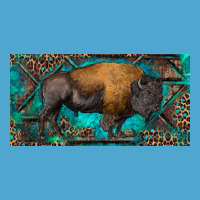 Bison With Leopard And Turquoise Premium Hoodie | Teevron