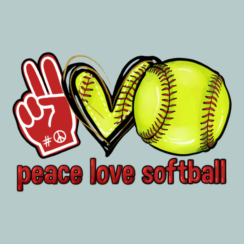Peace Love Softball Heavy Core Tee by HowdyJamesFarm | Teevron