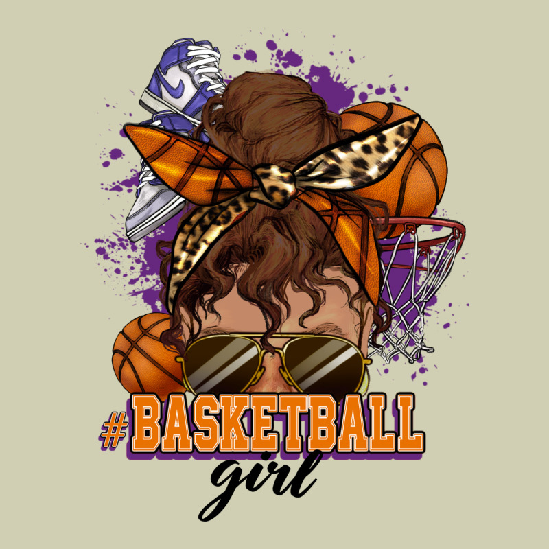 Messy Bun Basketball Girl Heavy Core Tee by HowdyJamesFarm | Teevron