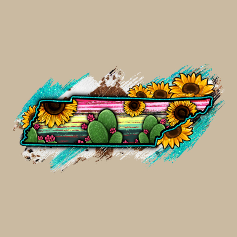 Tennessee Map Sunflower Cactus Serape Long Sleeve Tee by RanaPortraitStore | Teevron