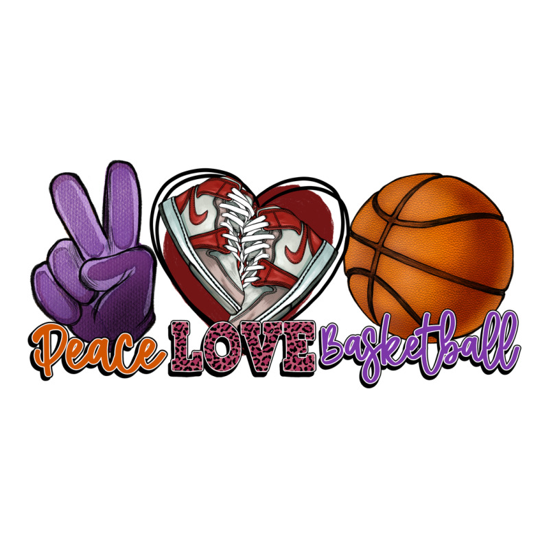 Peace Love Basketball Premium Tee by HowdyJamesFarm | Teevron