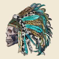 Western Indian Headdress With Skull Premium Tee | Teevron