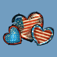 American Flag Hearts 4th Of July Urban Heavy Tee | Teevron