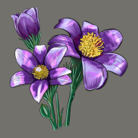Pasque Flower Illustrations Premium Hoodie | Teevron
