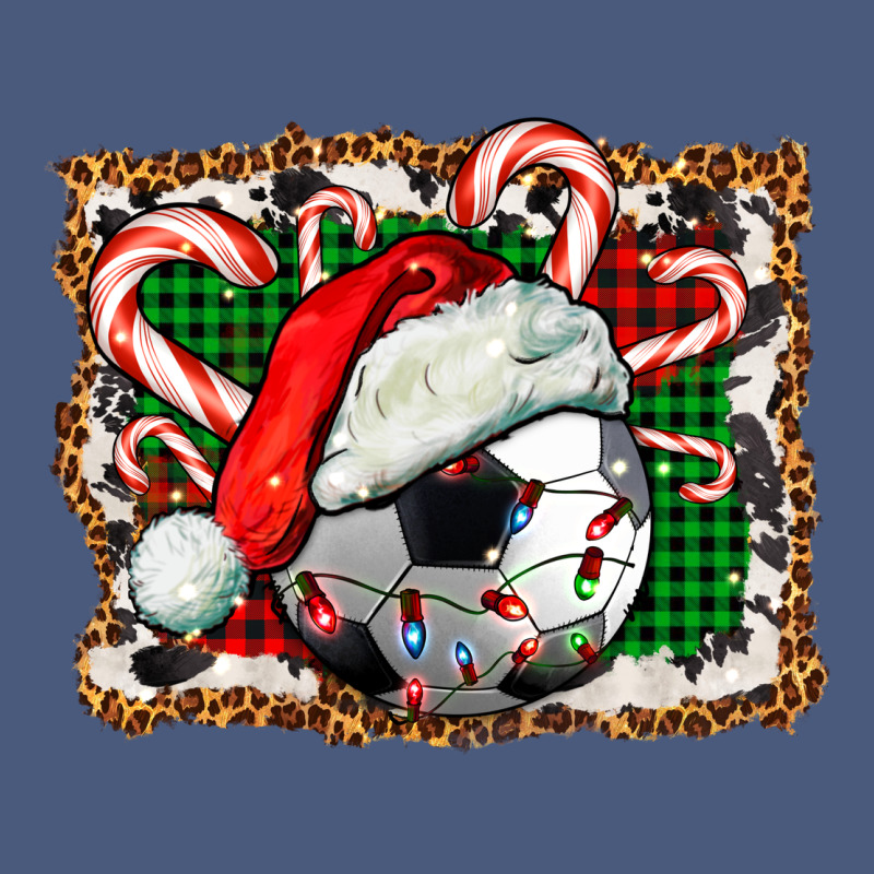Soccer Ball Christmas With Hat And Candy Cane Vintage Hoodie by FaDigitalArtStudio | Teevron