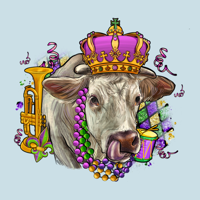 Charolais Mardi Gras Ladies Tee by OliviaCreatesArt | Teevron