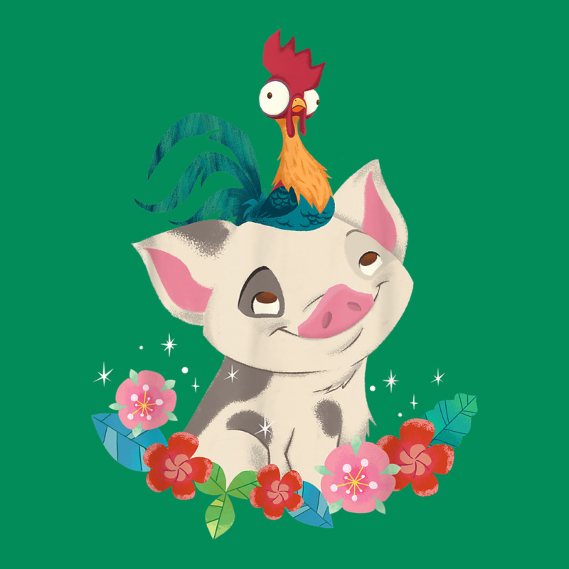 Moana Heihei Rooster Pua Flowers Graphic Urban Hoodie by PixelWave | Teevron